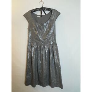 Morgan Made Dress - Size M‎ - Fabulous Silver Sheen!